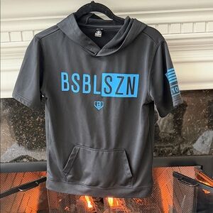 BSBLSZN Kids Hoodie - Black with Blue Accents